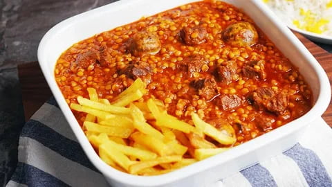 تصویر 1 از بهترین کنسرو خورشت قیمه زعفرانی + قیمت خرید عالی